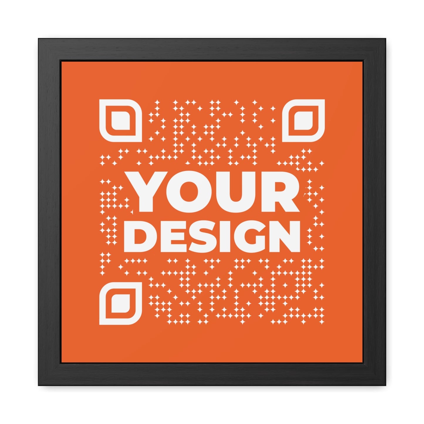 Framed Poster – Orange - QR NATION