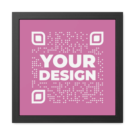 Framed Poster – Pink - QR NATION