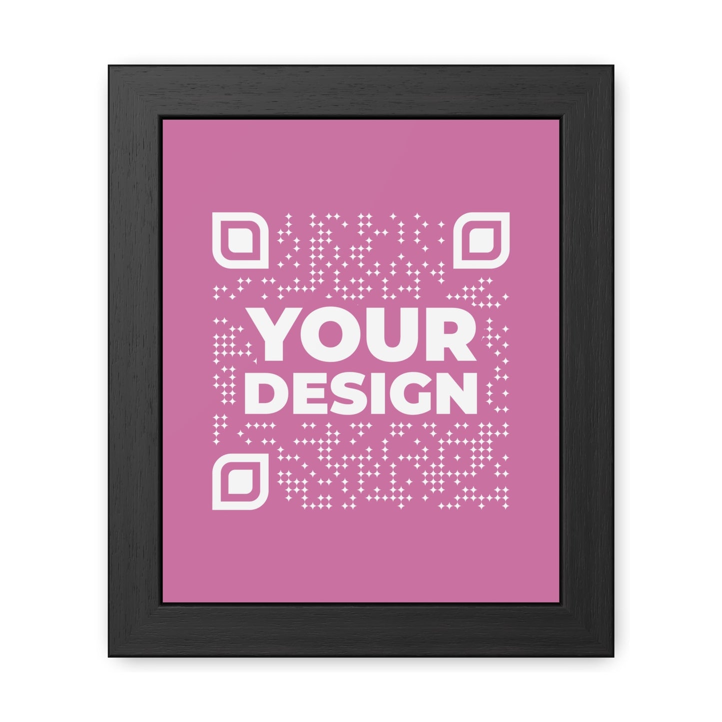 Framed Poster – Pink - QR NATION