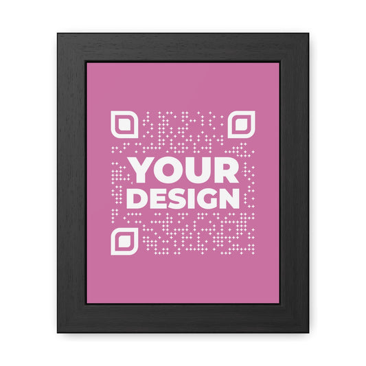 Framed Poster – Pink - QR NATION