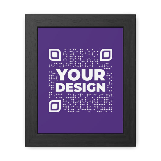Framed Poster – Purple - QR NATION