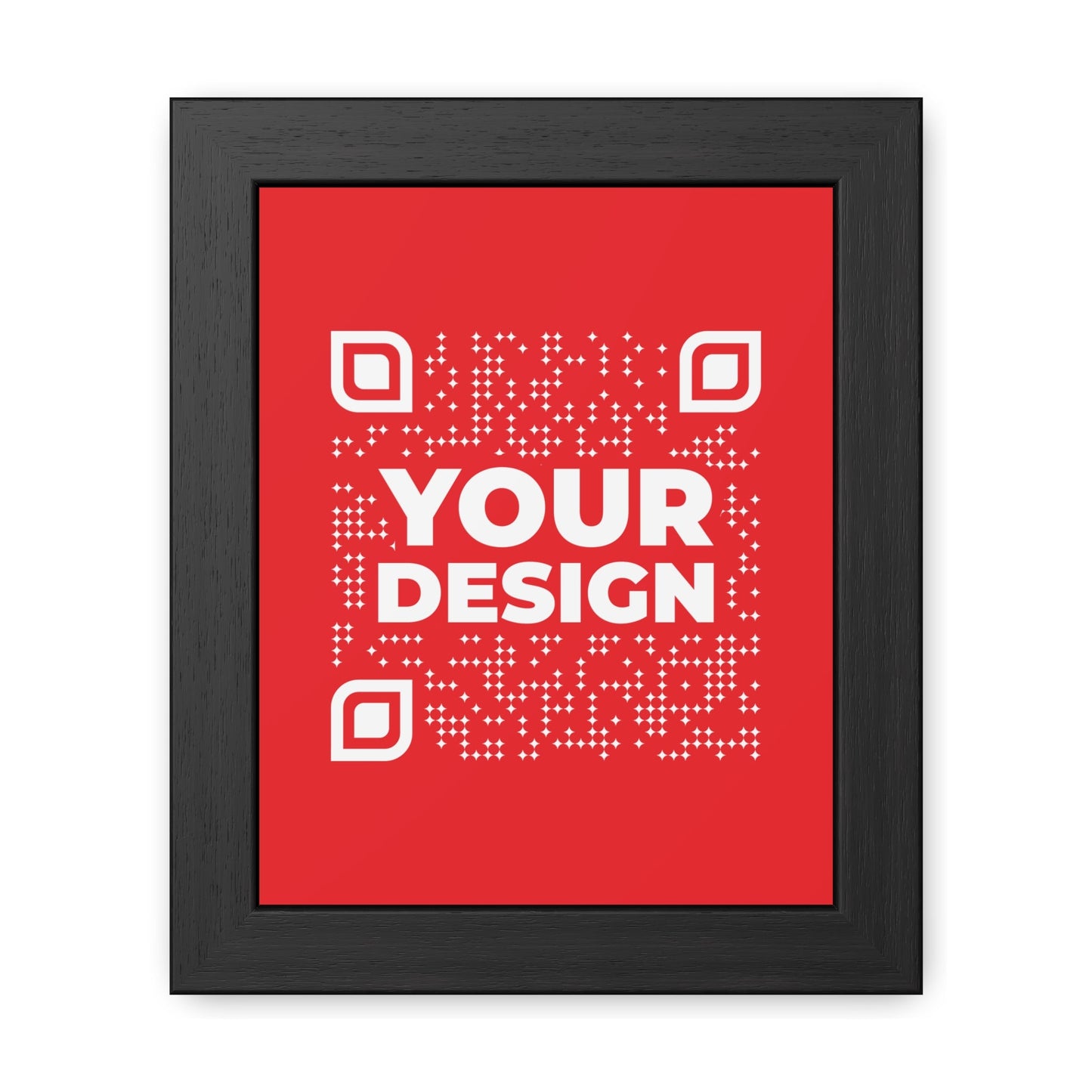 Framed Poster – Red - QR NATION