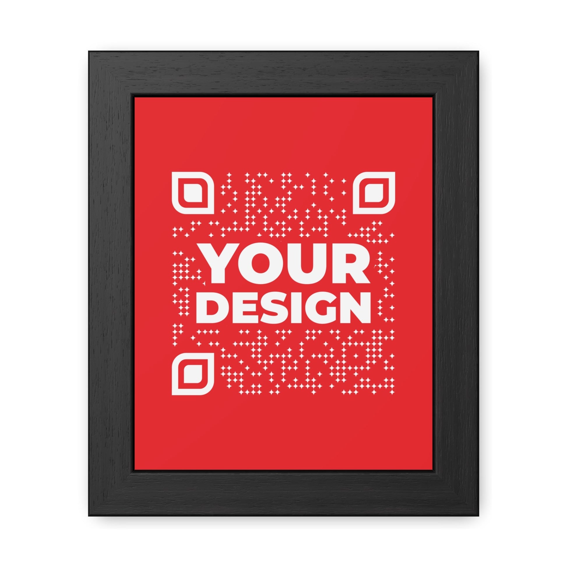 Framed Poster – Red - QR NATION