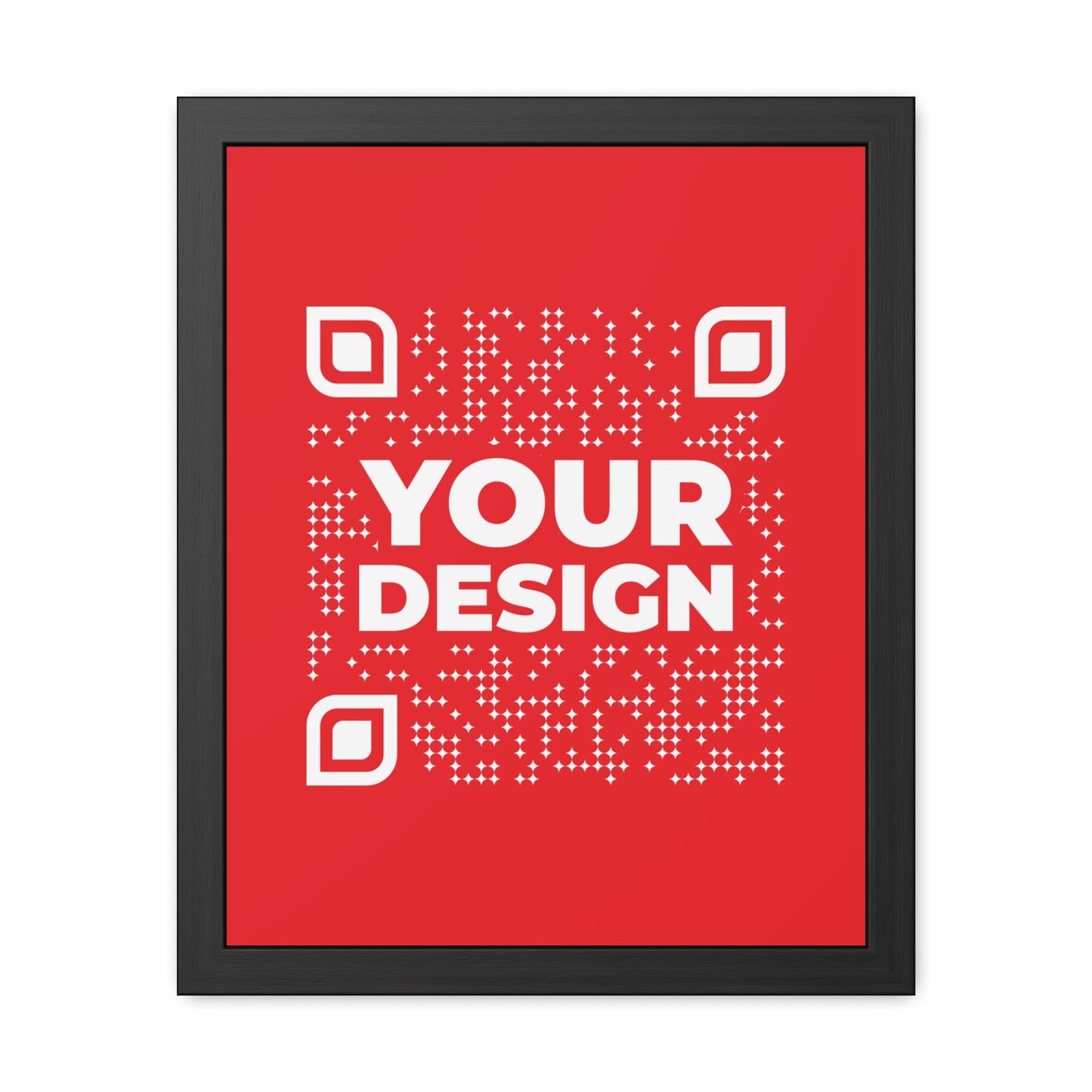 Framed Poster – Red - QR NATION