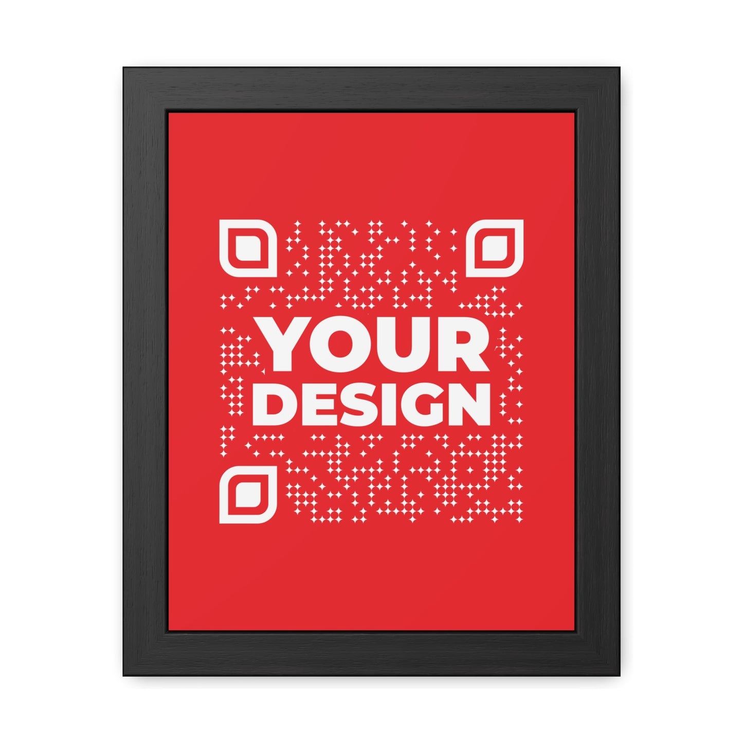Framed Poster – Red - QR NATION