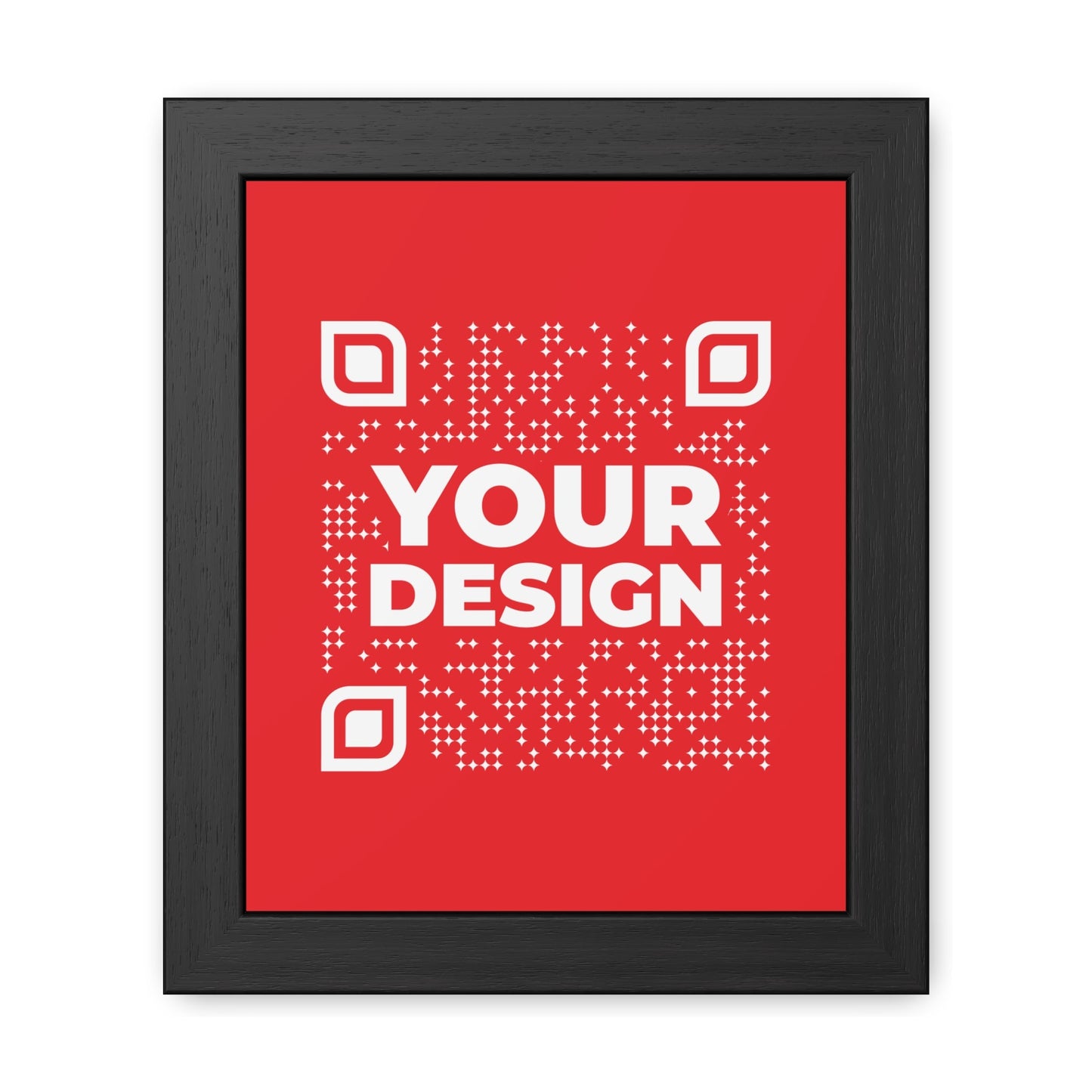 Framed Poster – Red - QR NATION