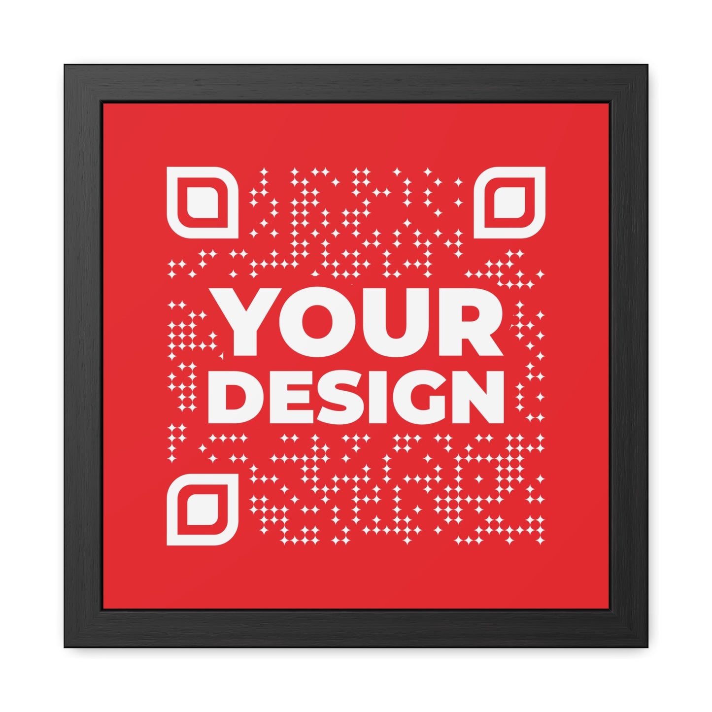 Framed Poster – Red - QR NATION