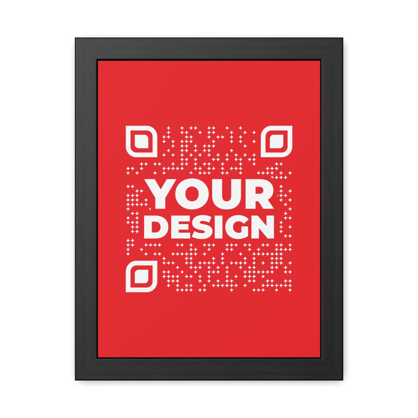 Framed Poster – Red - QR NATION