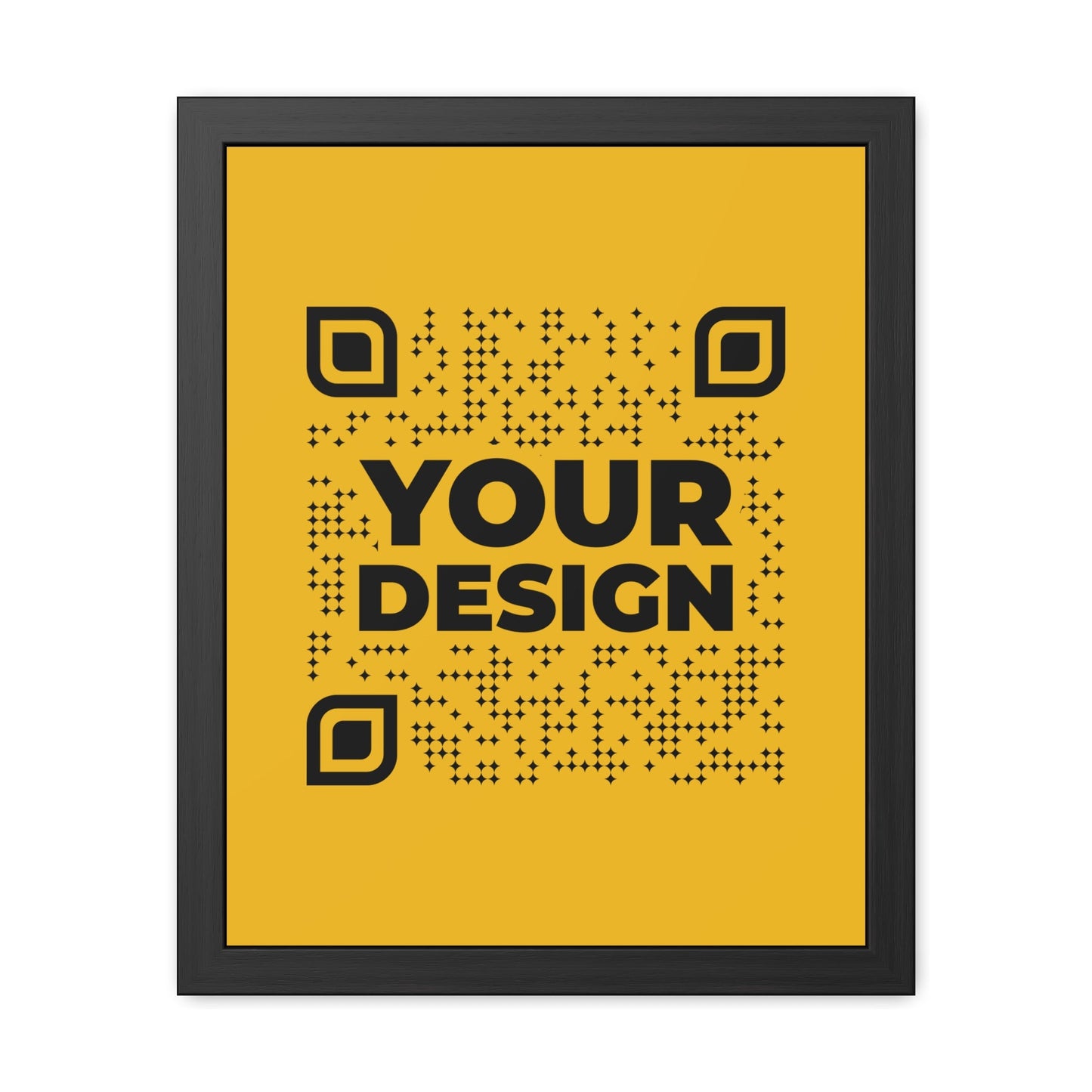 Framed Poster – Yellow - QR NATION