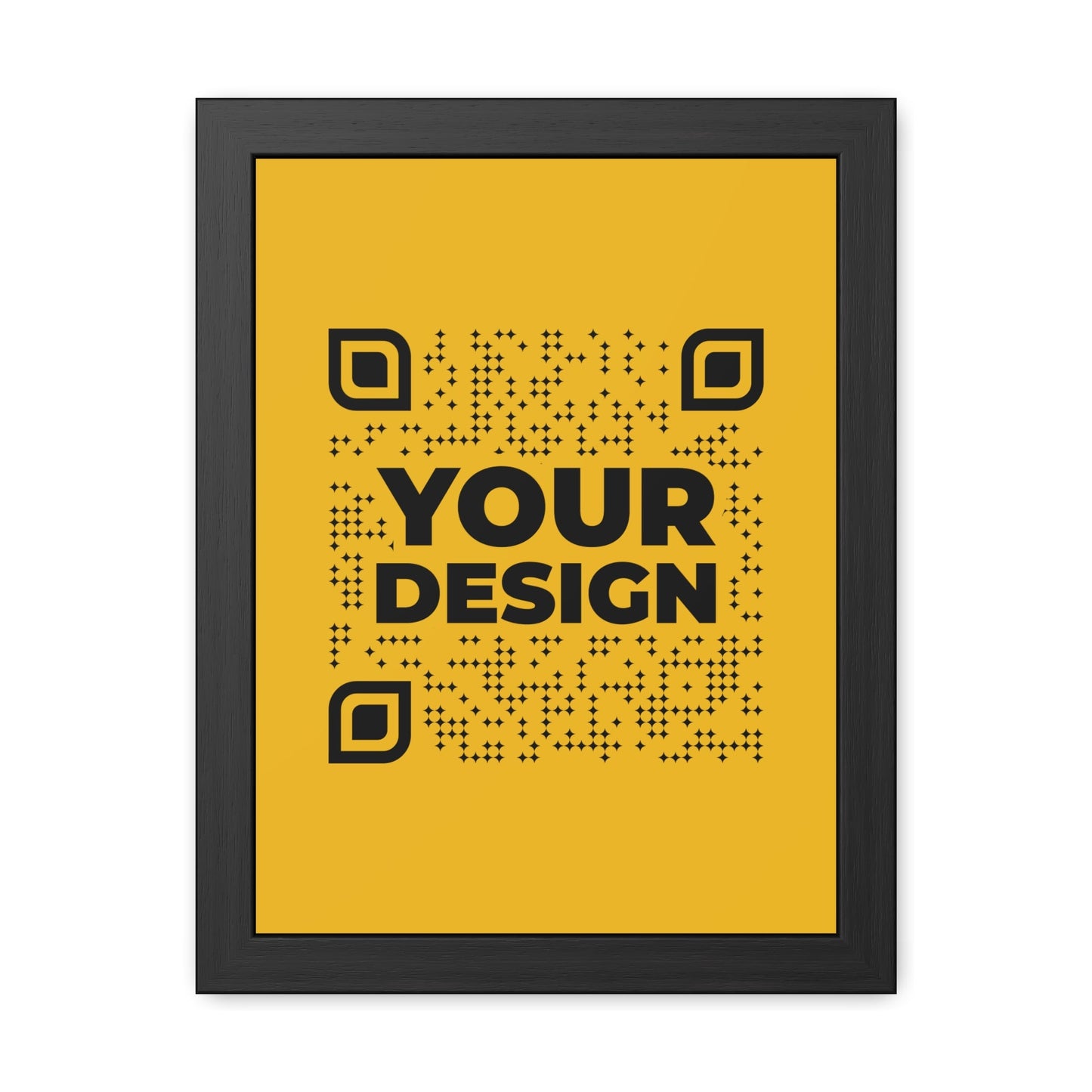 Framed Poster – Yellow - QR NATION