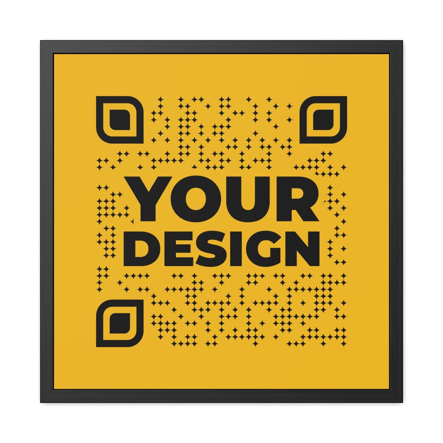 Framed Poster – Yellow - QR NATION
