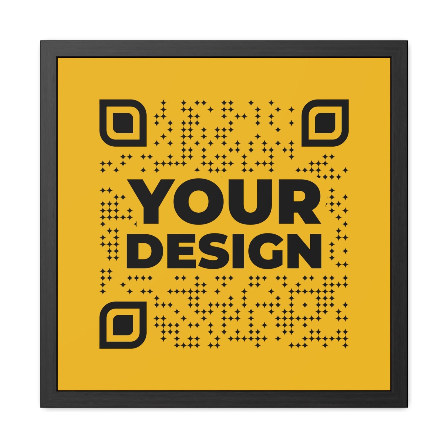 Framed Poster – Yellow - QR NATION