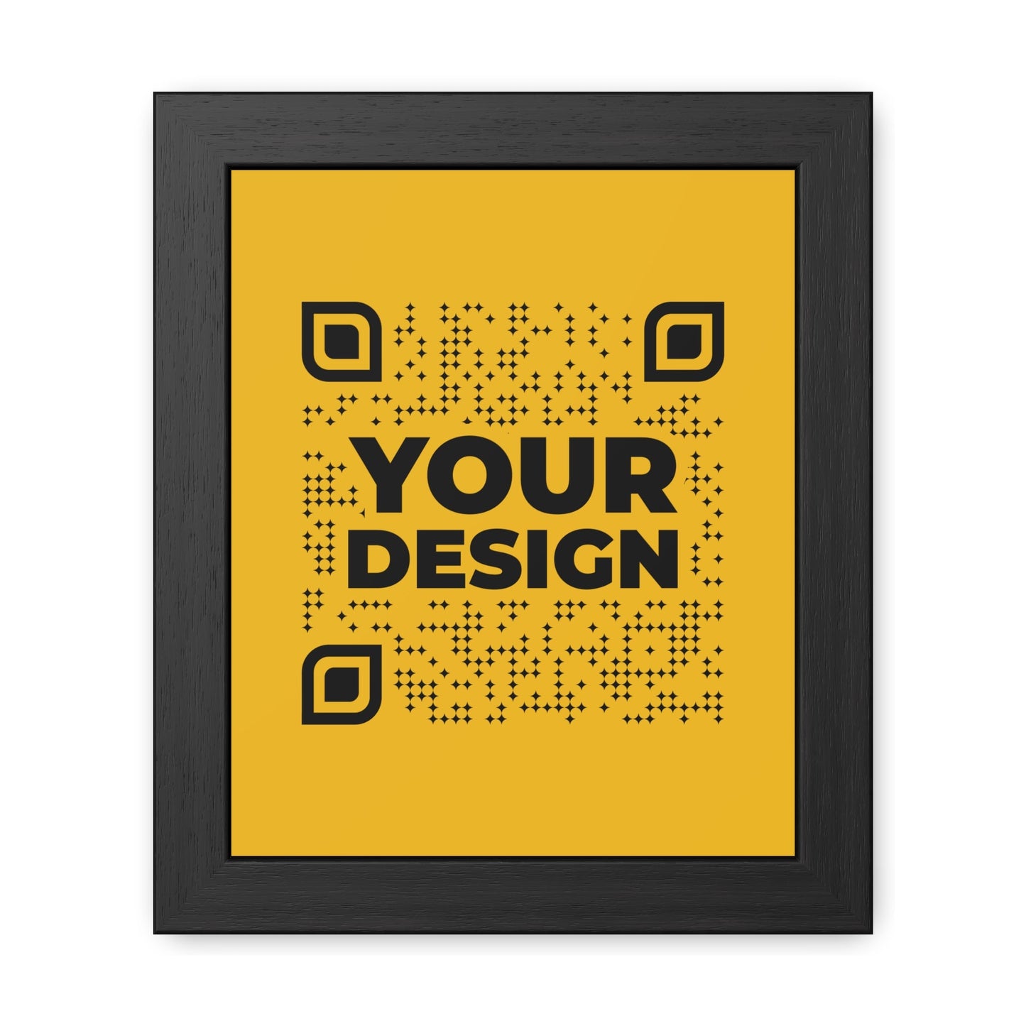 Framed Poster – Yellow - QR NATION