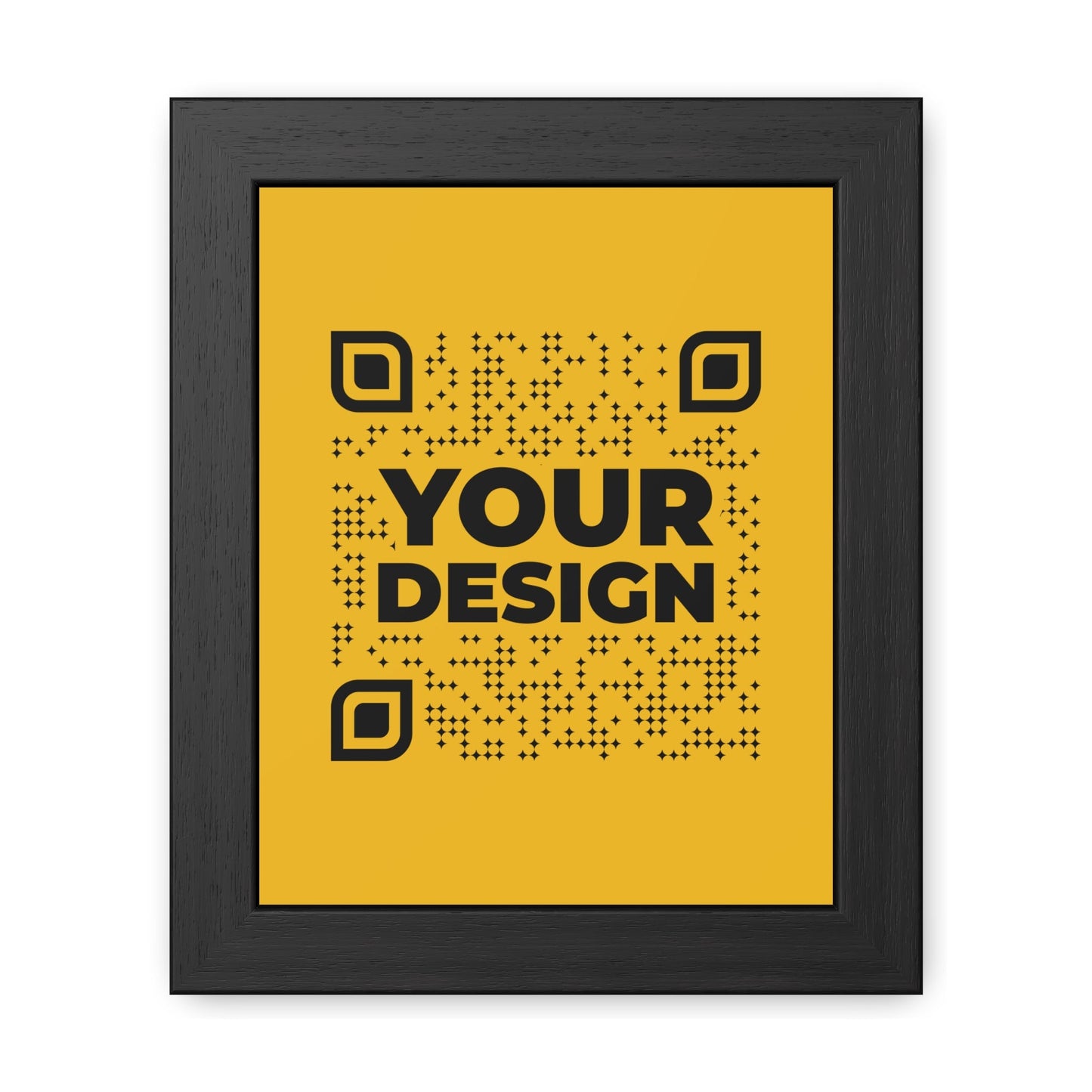 Framed Poster – Yellow - QR NATION