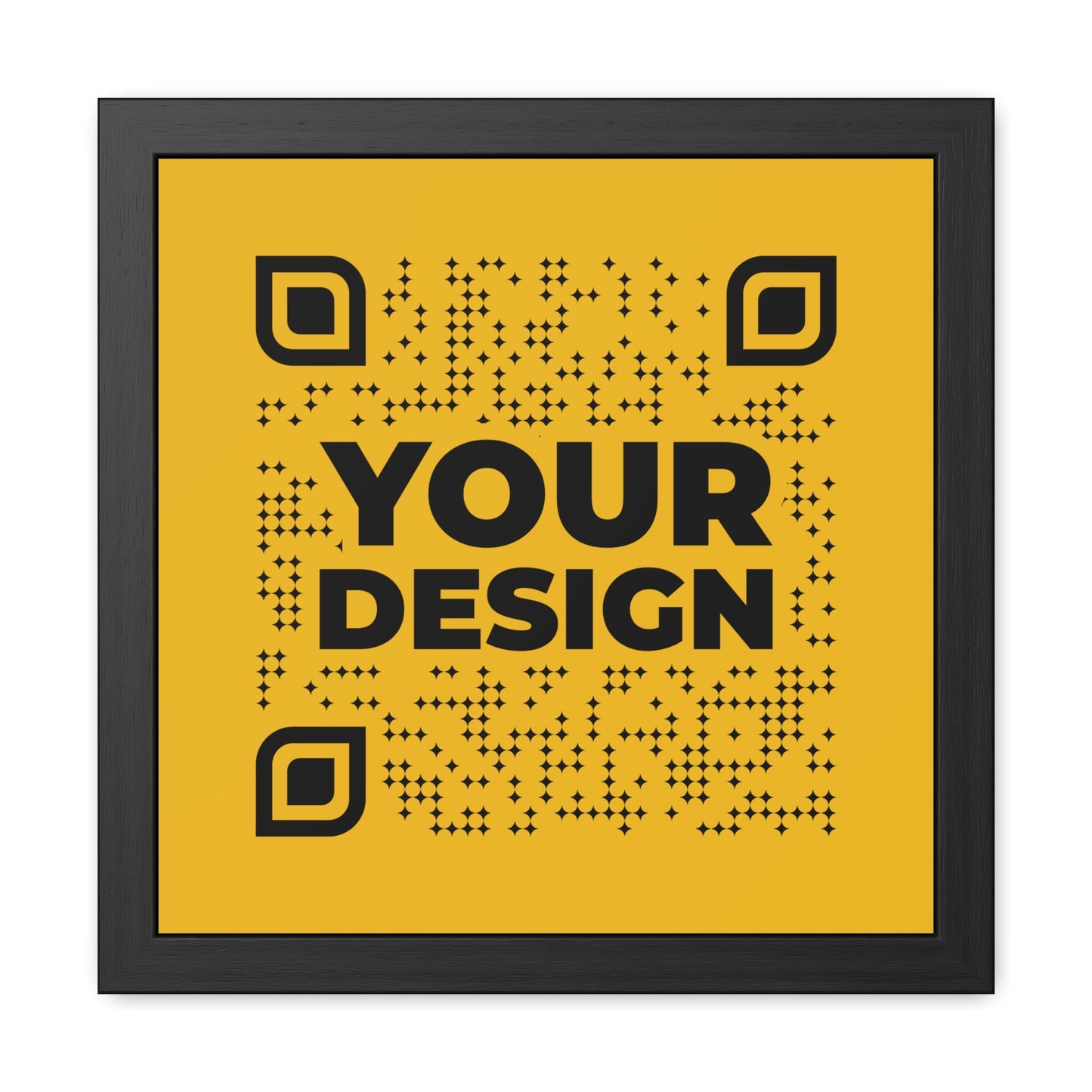 Framed Poster – Yellow - QR NATION
