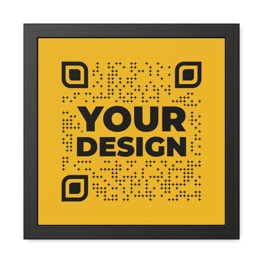 Framed Poster – Yellow - QR NATION