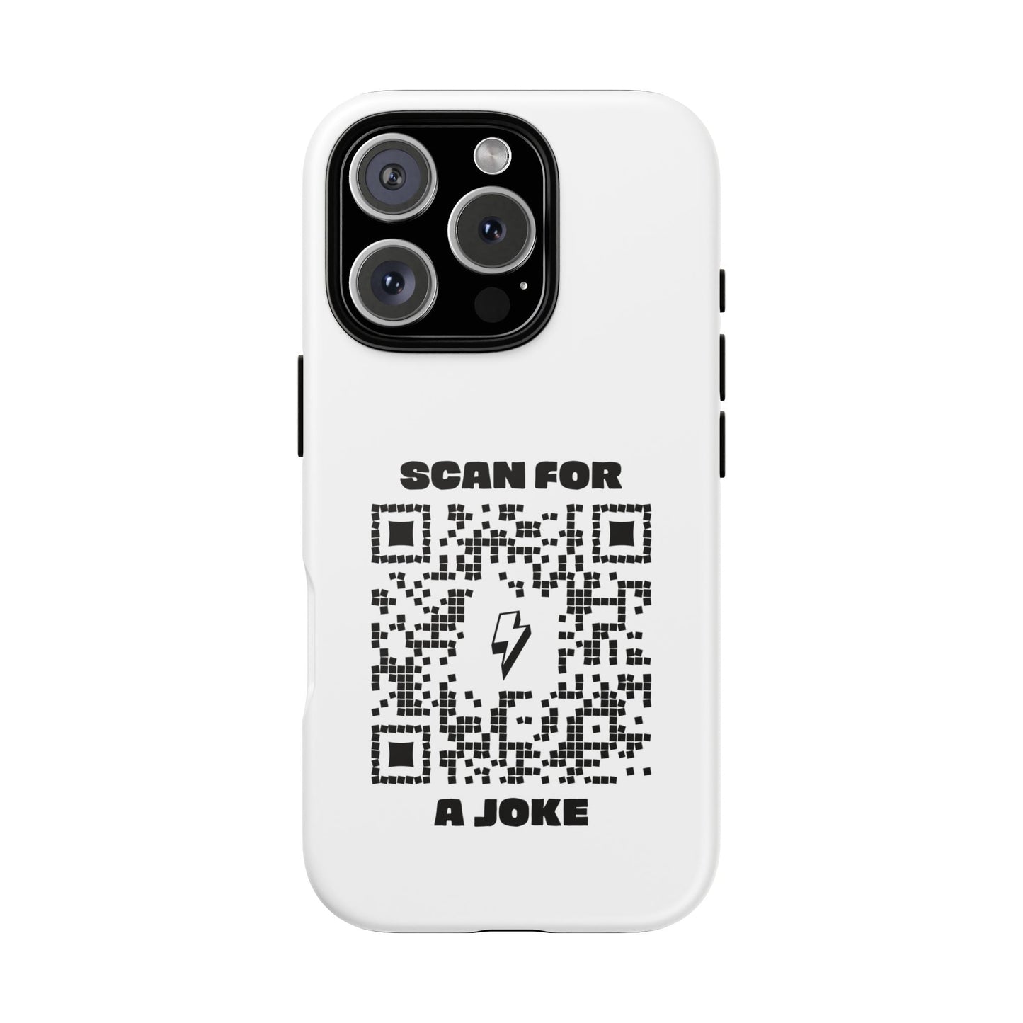 Fun – Tough Case – White – Scan for a Joke - QR NATION