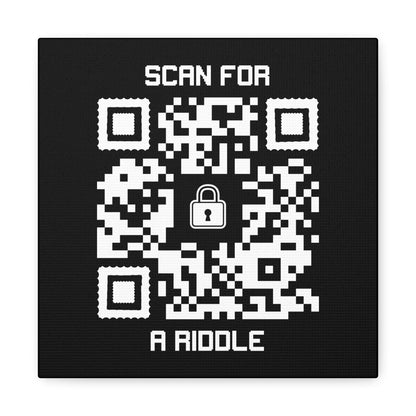 Hidden – Canvas – Black – Scan for a Riddle - QR NATION