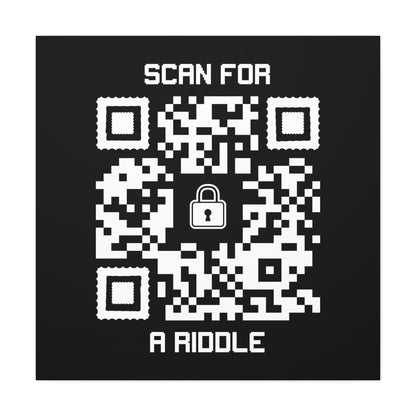 Hidden – Canvas – Black – Scan for a Riddle - QR NATION