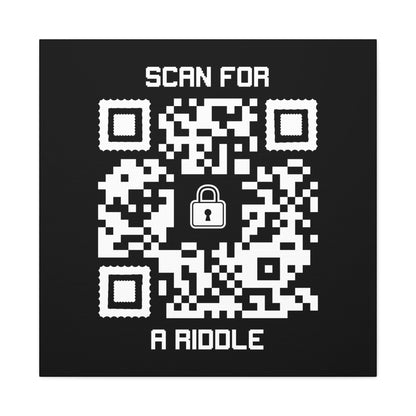 Hidden – Canvas – Black – Scan for a Riddle - QR NATION