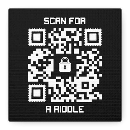 Hidden – Canvas – Black – Scan for a Riddle - QR NATION