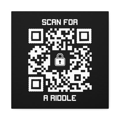 Hidden – Canvas – Black – Scan for a Riddle - QR NATION