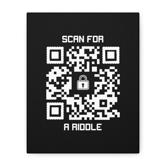 Hidden – Canvas – Black – Scan for a Riddle - QR NATION