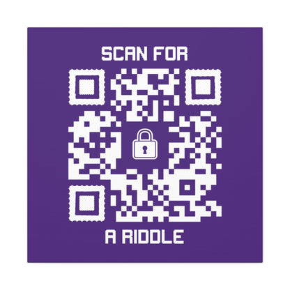 Hidden – Canvas – Purple – Scan for a Riddle - QR NATION
