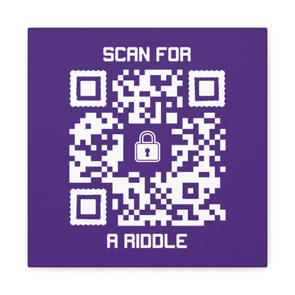 Hidden – Canvas – Purple – Scan for a Riddle - QR NATION
