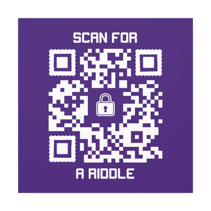 Hidden – Canvas – Purple – Scan for a Riddle - QR NATION