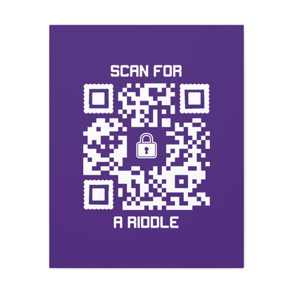 Hidden – Canvas – Purple – Scan for a Riddle - QR NATION