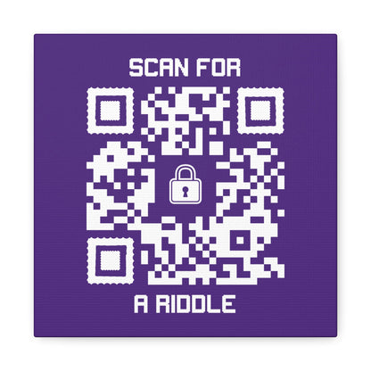 Hidden – Canvas – Purple – Scan for a Riddle - QR NATION
