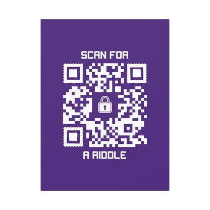 Hidden – Canvas – Purple – Scan for a Riddle - QR NATION