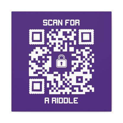 Hidden – Canvas – Purple – Scan for a Riddle - QR NATION