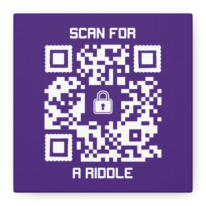 Hidden – Canvas – Purple – Scan for a Riddle - QR NATION