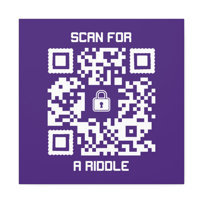 Hidden – Canvas – Purple – Scan for a Riddle - QR NATION