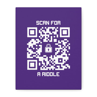 Hidden – Canvas – Purple – Scan for a Riddle - QR NATION