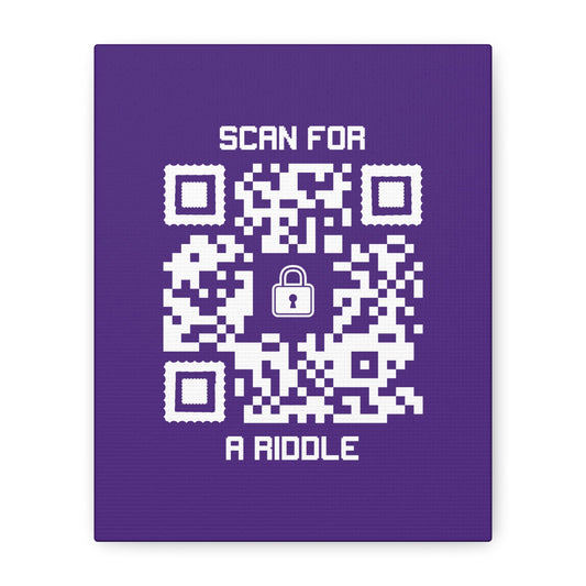 Hidden – Canvas – Purple – Scan for a Riddle - QR NATION