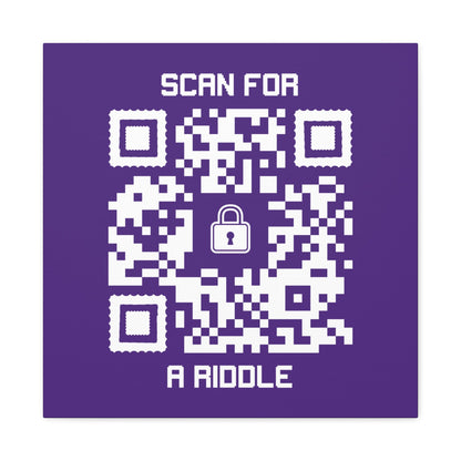 Hidden – Canvas – Purple – Scan for a Riddle - QR NATION