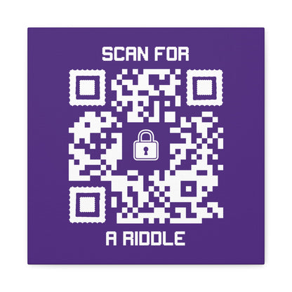 Hidden – Canvas – Purple – Scan for a Riddle - QR NATION