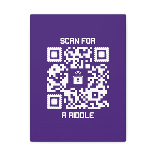 Hidden – Canvas – Purple – Scan for a Riddle - QR NATION