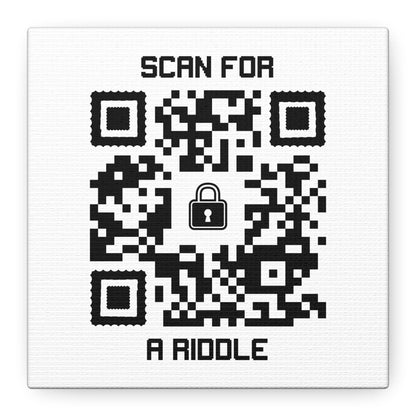 Hidden – Canvas – White – Scan for a Riddle - QR NATION