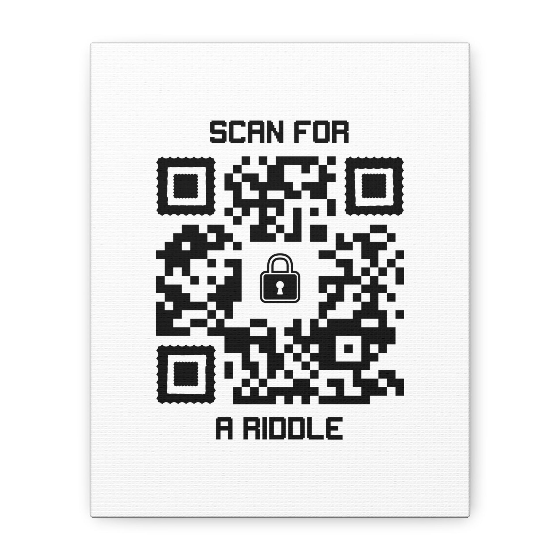 Hidden – Canvas – White – Scan for a Riddle - QR NATION