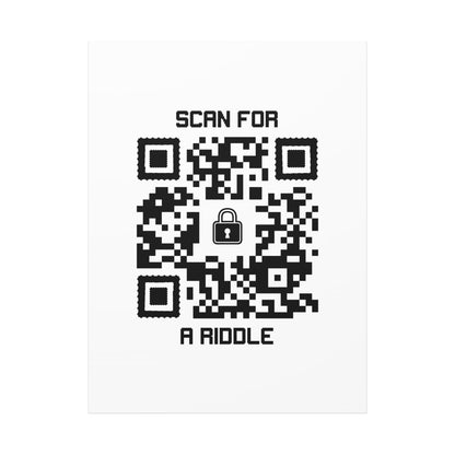Hidden – Canvas – White – Scan for a Riddle - QR NATION