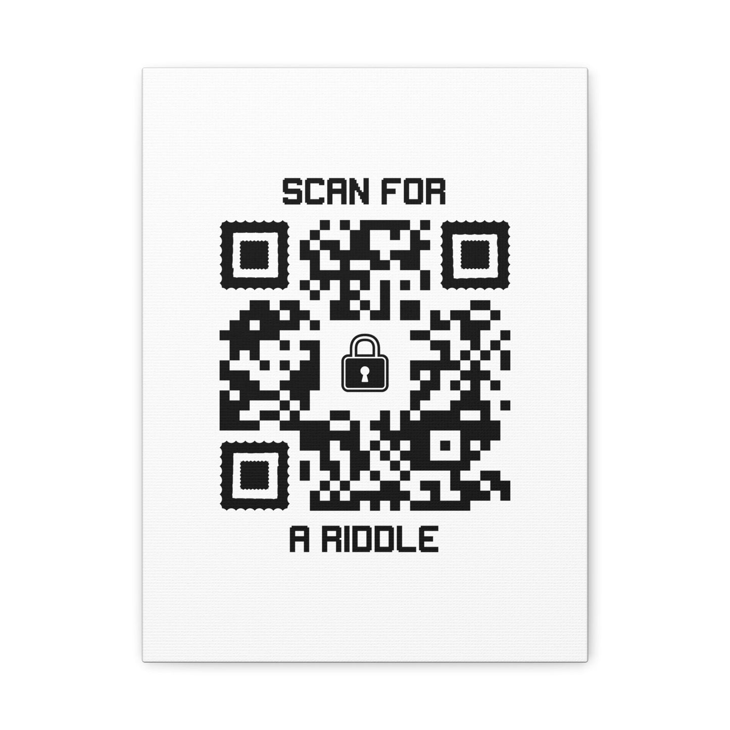 Hidden – Canvas – White – Scan for a Riddle - QR NATION
