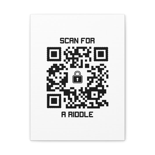 Hidden – Canvas – White – Scan for a Riddle - QR NATION