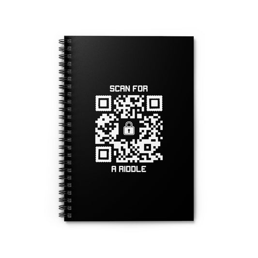 Hidden – Notebook – Black – Scan for a Riddle - QR NATION