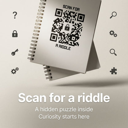 Hidden – Notebook – Purple – Scan for a Riddle - QR NATION