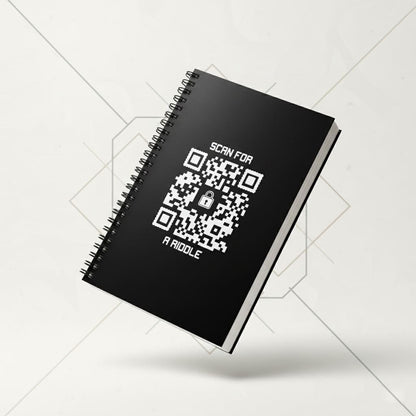 Hidden – Notebook – Purple – Scan for a Riddle - QR NATION