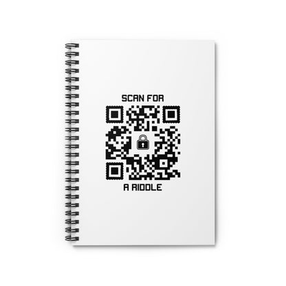 Hidden – Notebook – White – Scan for a Riddle - QR NATION